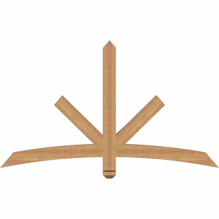 Ekena Millwork Alberta Smooth Timber Gable Bracket, Western Red Cedar, 60"W x 35"H x 3 1/2"D x 3 1/2"F, 14/12 Pitch GBW060X35X0404ALB00SWR